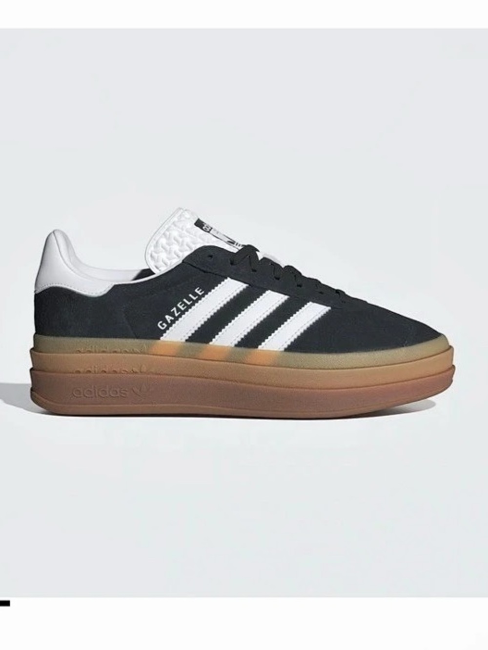 Adidas Originals Gazelle Bold Platform Sneakers Black White Gum Women’s Size 8 N
